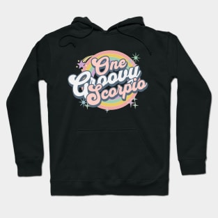 One Groovy Scorpio Cute Retro Design in Pastel Colors Hoodie